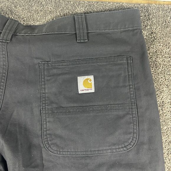 NEW Carhartt Rugged Flex Relaxed Fit Canvas Double Front Work Pants Gray 40x32 - Picture 15 of 16